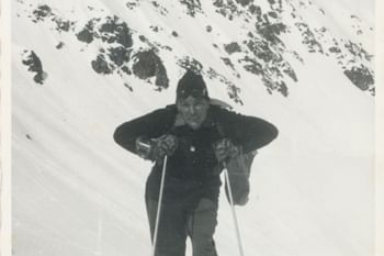 Erwin Patscheider beim Skifahren in serfaus
